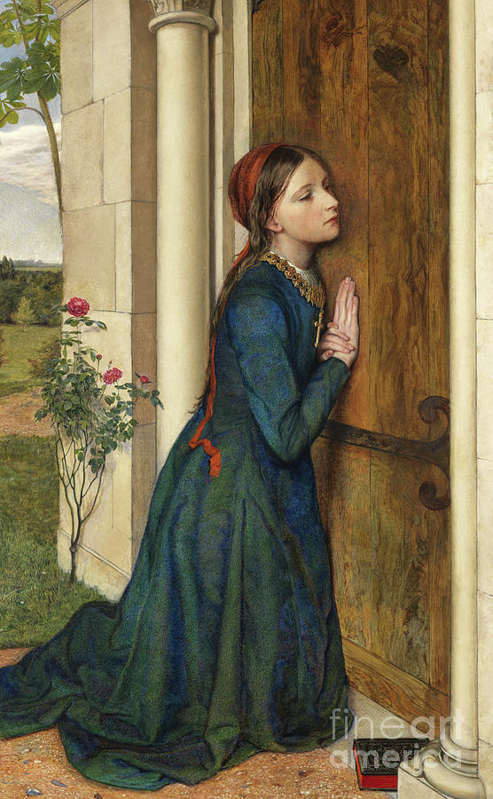 Rose Painting - The Devout Childhood of Saint Elizabeth of Hungary, 1852 by Charles Alston Collins