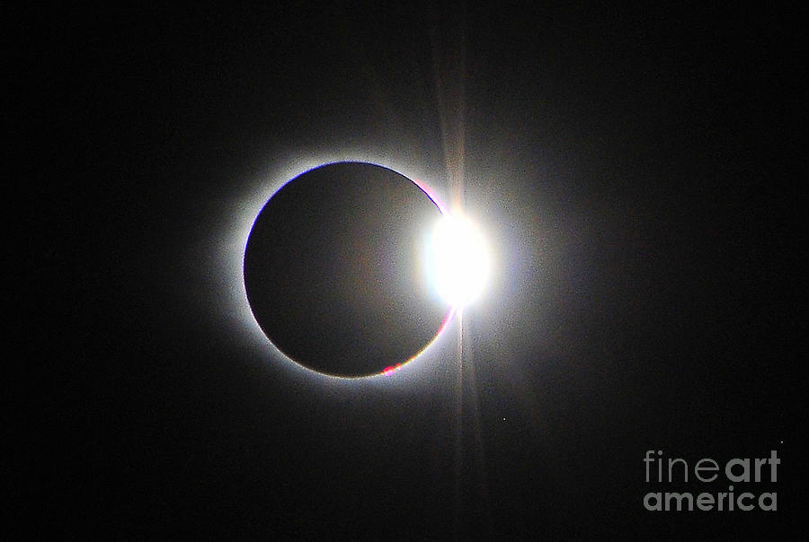 The Diamond Ring - Solar Eclipse Photograph by Rodger Painter