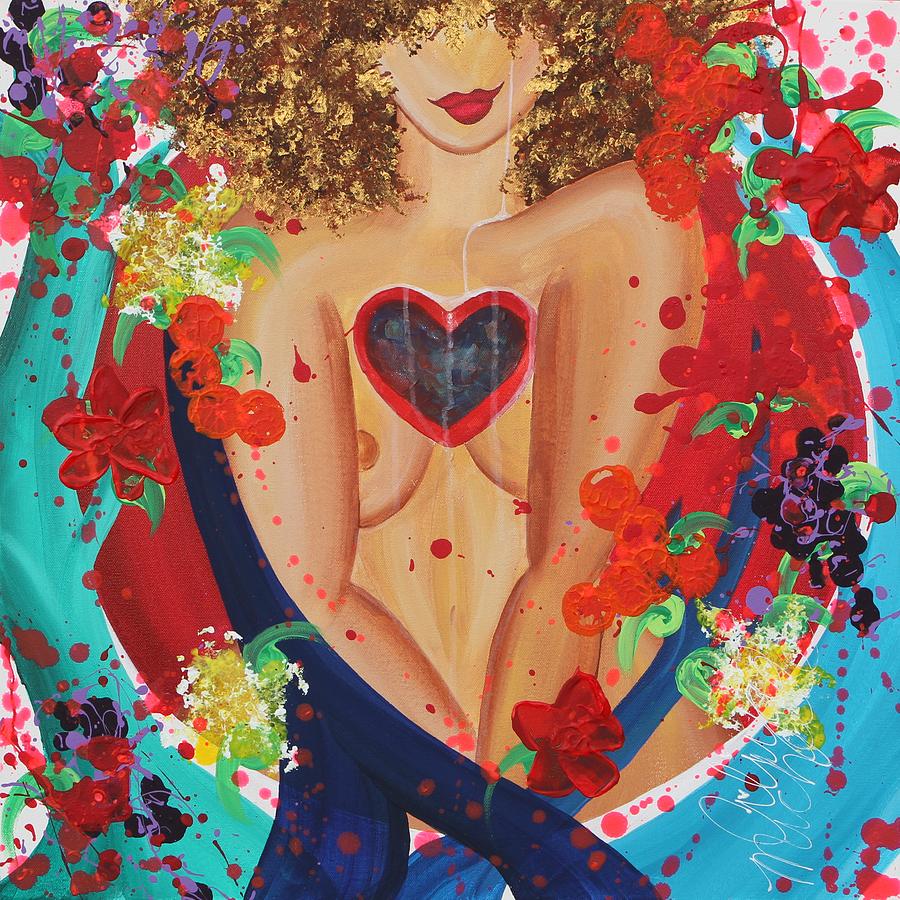 Aliya Painting - The Diary by Aliya Michelle Aliya Painting - The Diary by Aliya Michelle