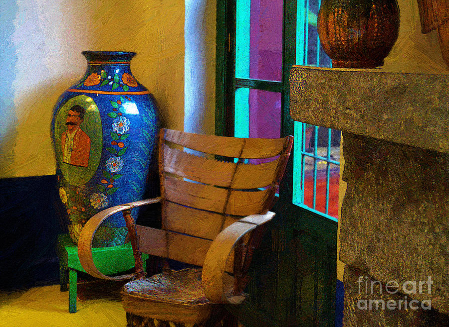 The Dining Room Corner In Frida Kahlos House Photograph by John  Kolenberg