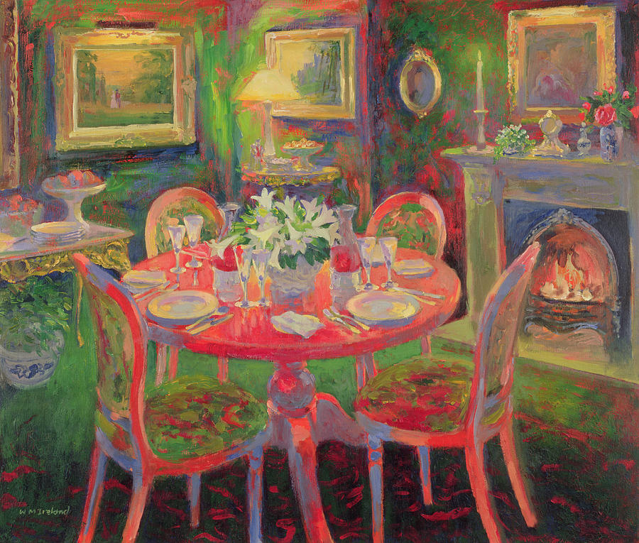 Lily Painting - The Dining Room by William Ireland