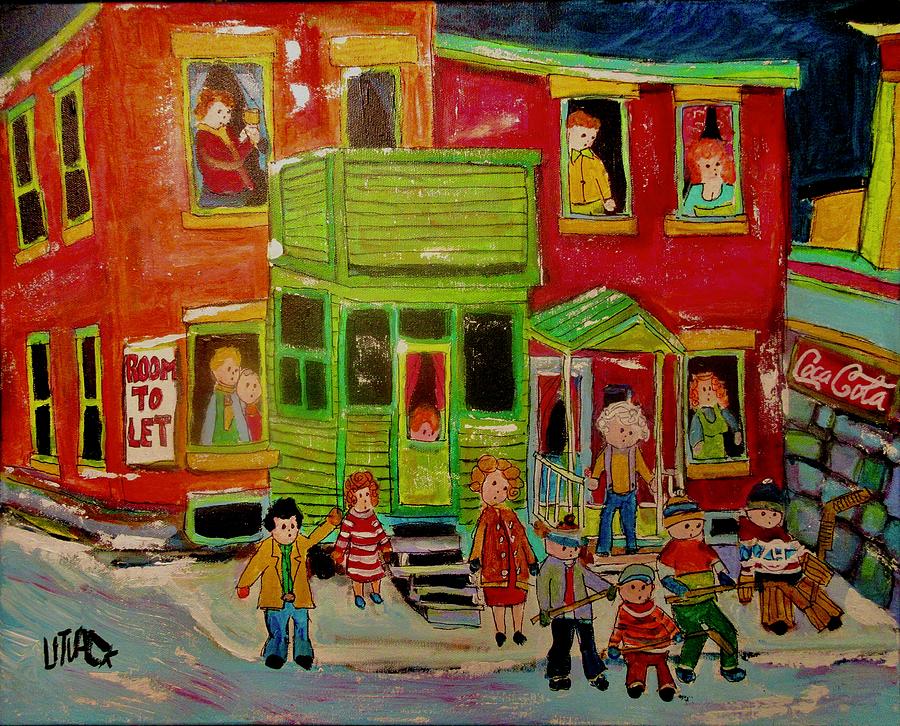 The Disappearance of Victoriatown 1963  Montreal Painting by Michael Litvack