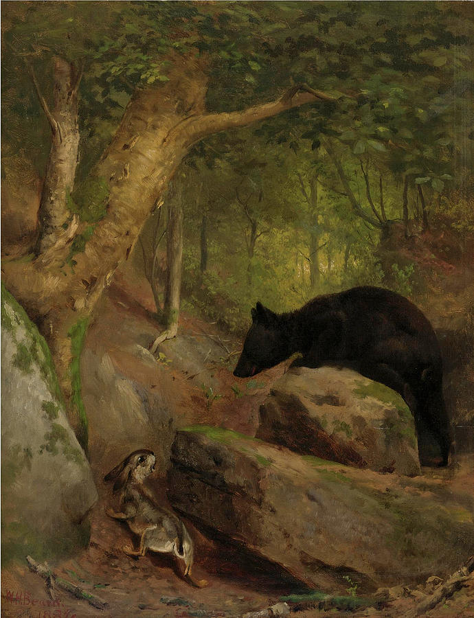 The Disputed Way Painting by William Holbrook Beard