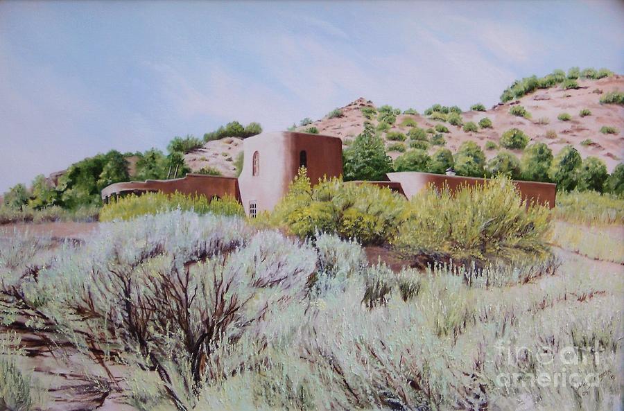 Desert Painting - The Dixon House by Mary Rogers