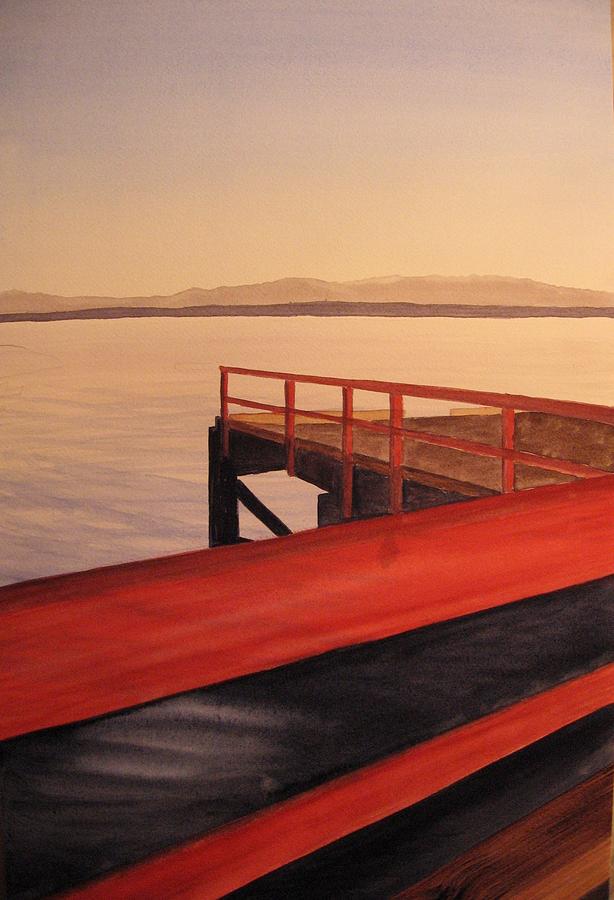 The Dock Painting by David Corrigan