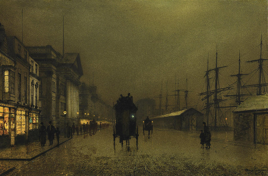 The Docks at Liverpool Painting by John Atkinson Grimshaw