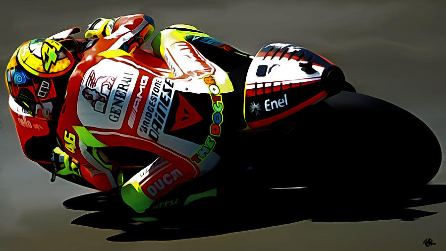 The Doctor Valentino Rossi Painting by Brian Reaves - Fine Art America