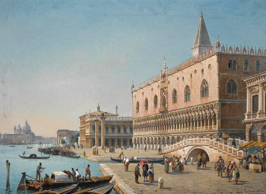 The Doge's Palace. Venice Painting by Luigi Querena