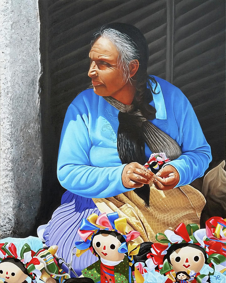 The Doll Maker From Cabo Painting by Vic Ritchey