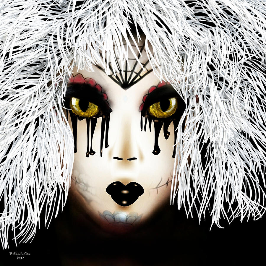 The Doll with the White Hair Digital Art by Artful Oasis