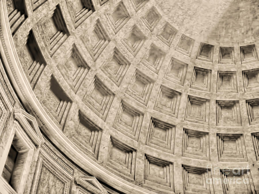 The Dome of the Pantheon Photograph by Nigel Fletcher-Jones