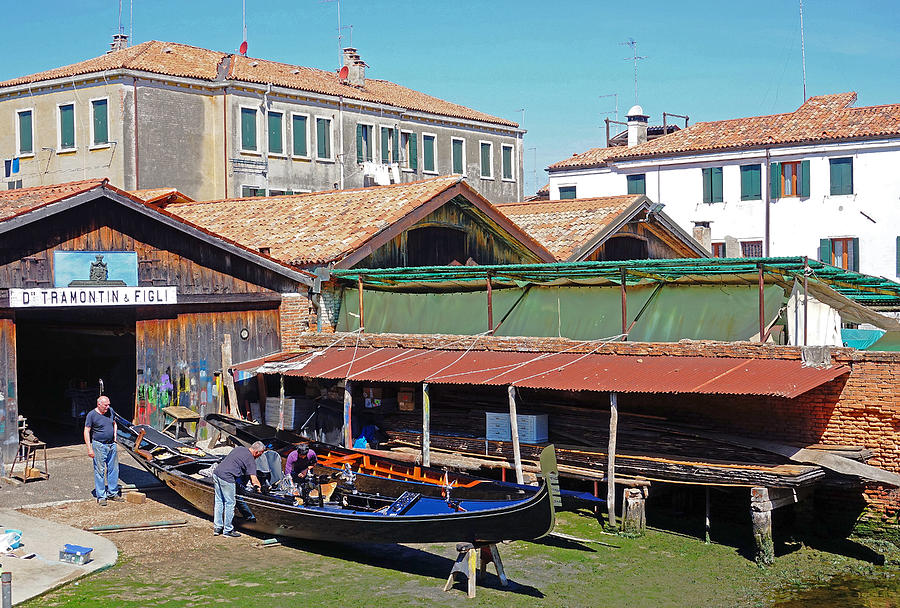 The Domenico Tramontin e Figli Boatyard In Venice, Italy Photograph by Rick Rosenshein