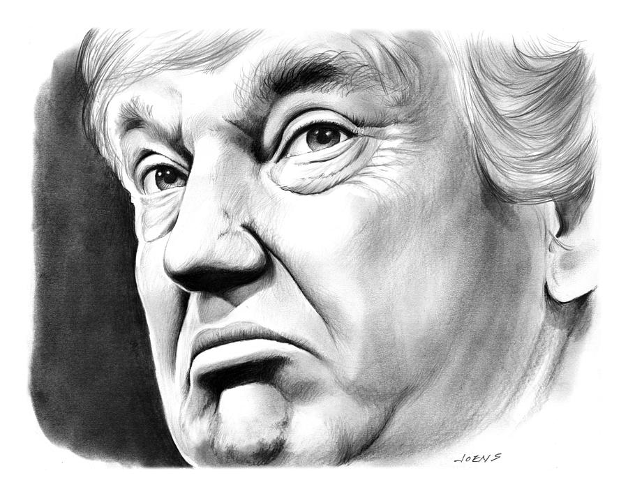 Trump Drawing - The Donald by Greg Joens