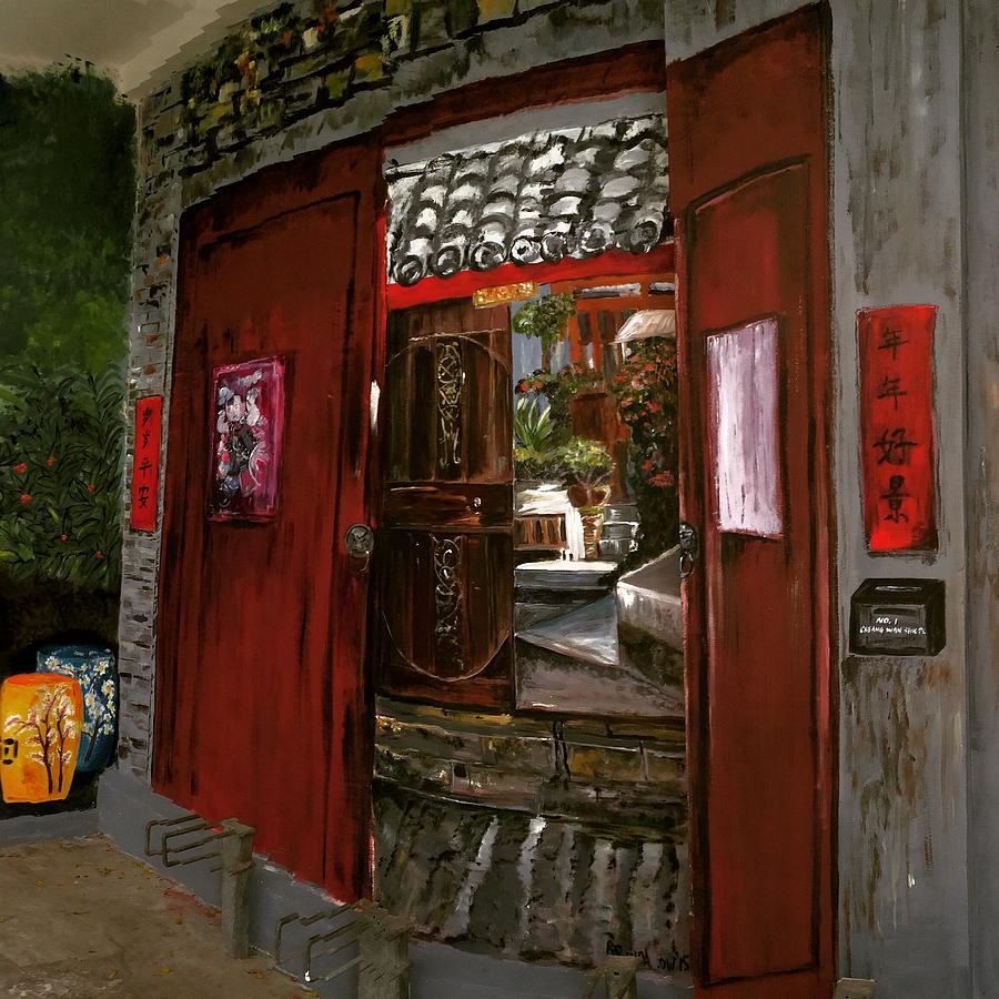 The Red Door Painting by Belinda Low