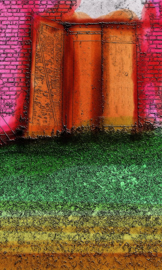 Brick Photograph - The Door with Color by Alan Skonieczny