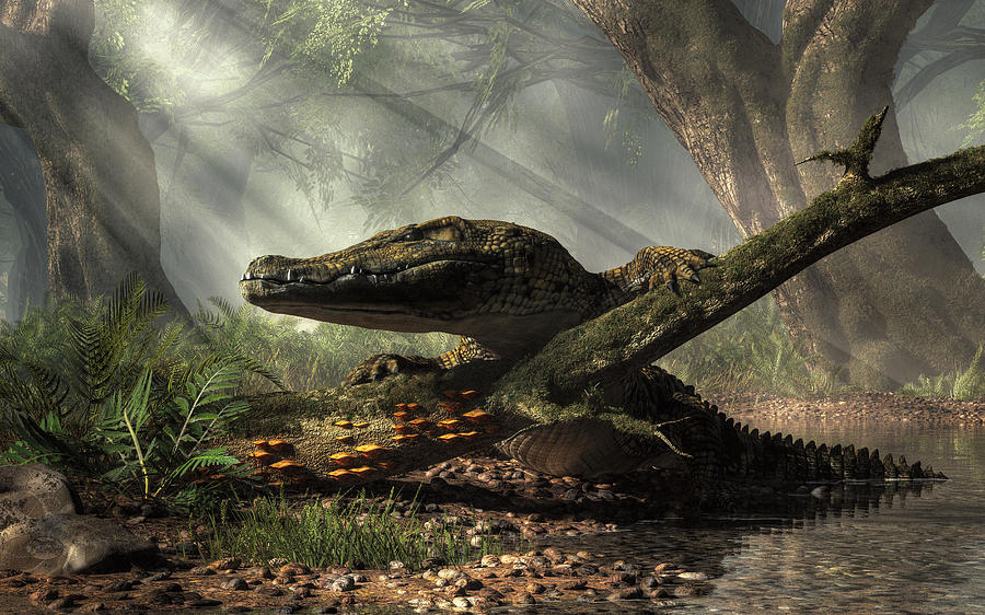 Crocodile Digital Art - The Dragon of Brno by Daniel Eskridge