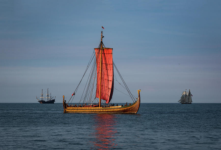 Boat Photograph - The Draken Viking Ship by Dale Kincaid