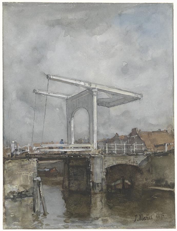 The drawbridge, Jacob Maris, 1875 Painting by Celestial Images