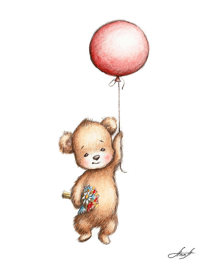 Birthday Teddy Bear Drawing - Graphics By Ruth Birthday Bears Happy