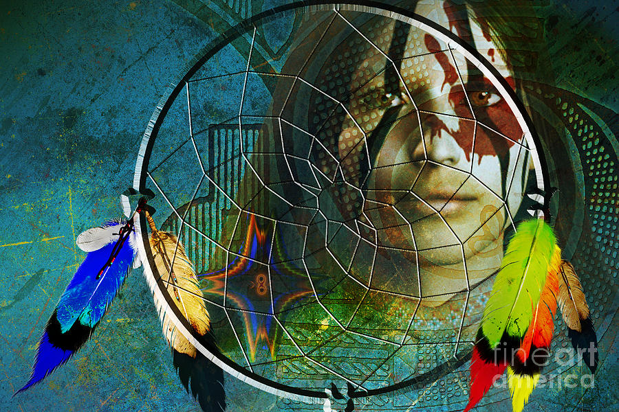 Feather Digital Art - The Dream Catcher by Shadowlea Is
