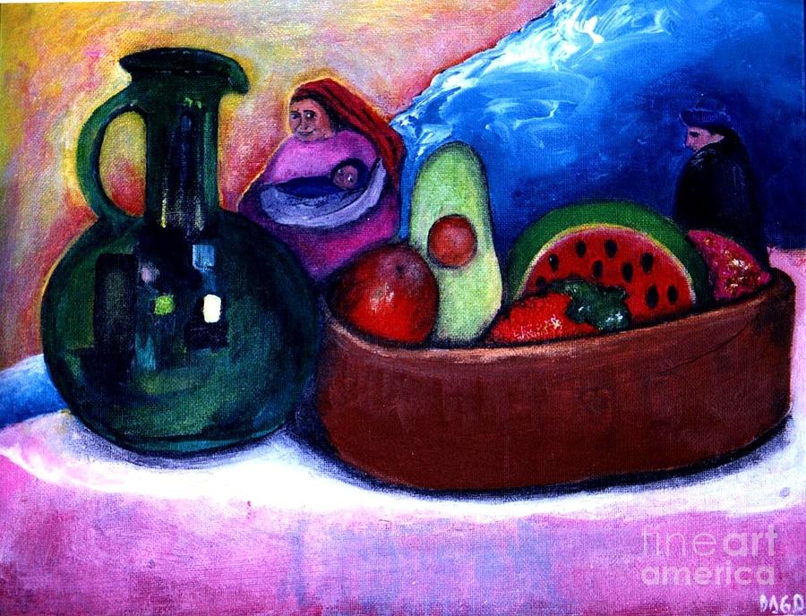 Fruit Painting - The Dream of an Andean Man by Patricia Velasquez de Mera