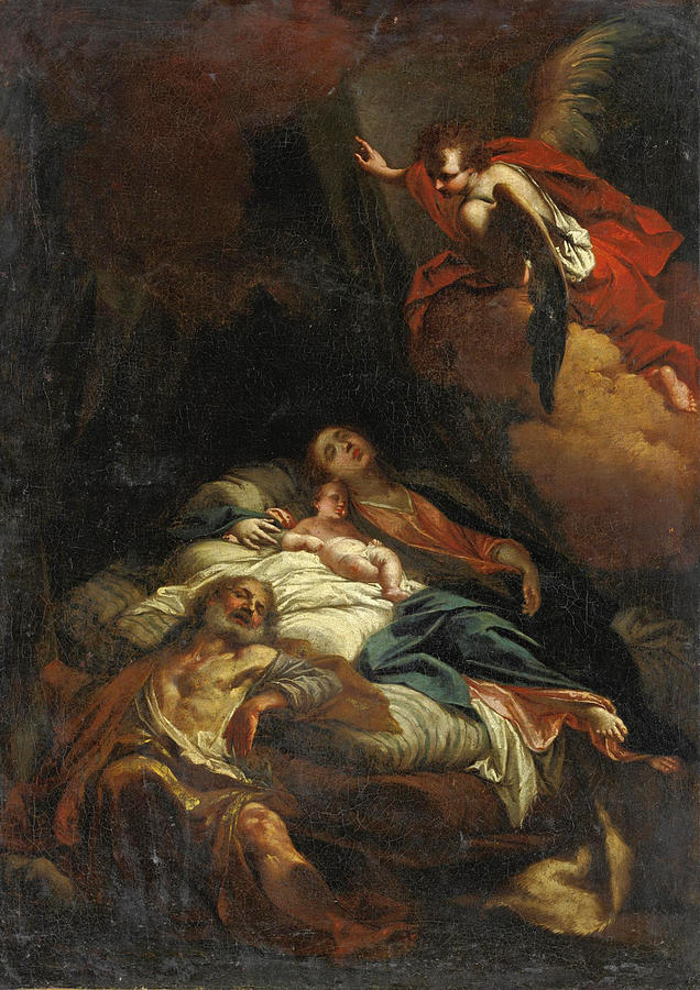 The Dream of Saint Joseph Painting by Antonio Gionima