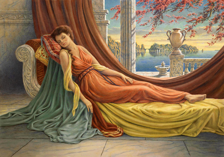 Greek Painting - The Dreamer by Barry DeBaun