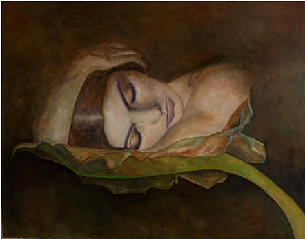 Woman Painting - The Dreamer by Katushka Millones