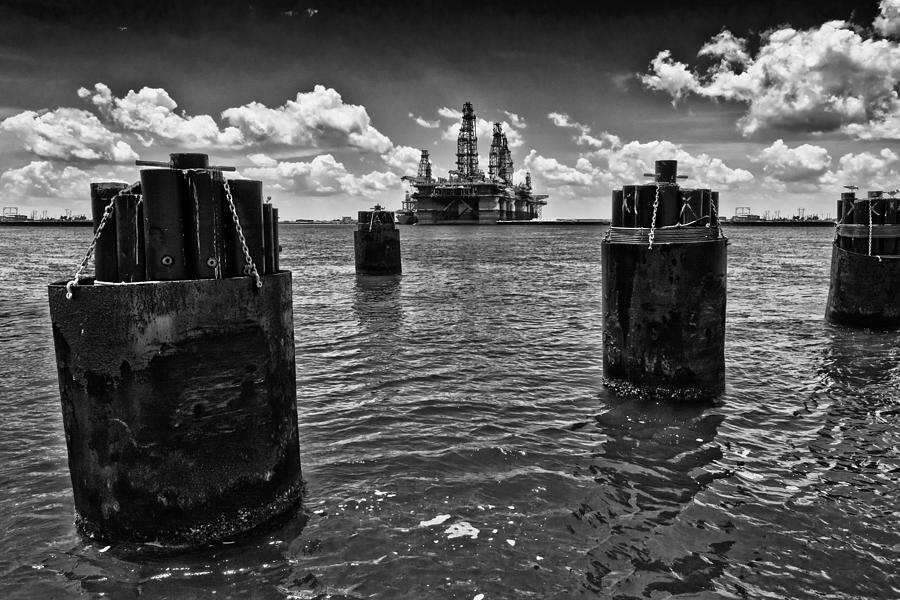 Drill Photograph - The Drilling Platform by Linda Unger