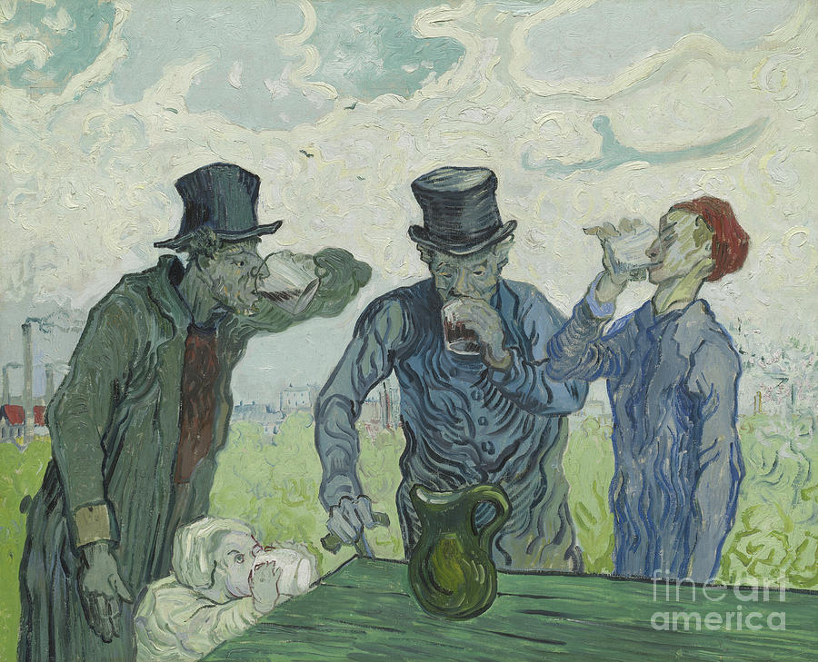 Vincent Van Gogh Painting - The Drinkers by Vincent Van Gogh