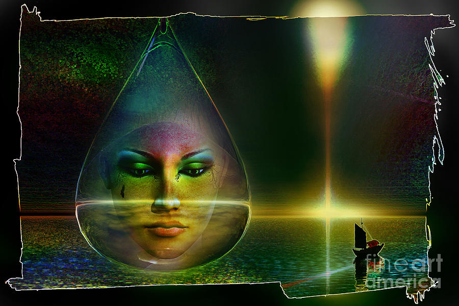Fantasy Digital Art - The Drop by Shadowlea Is
