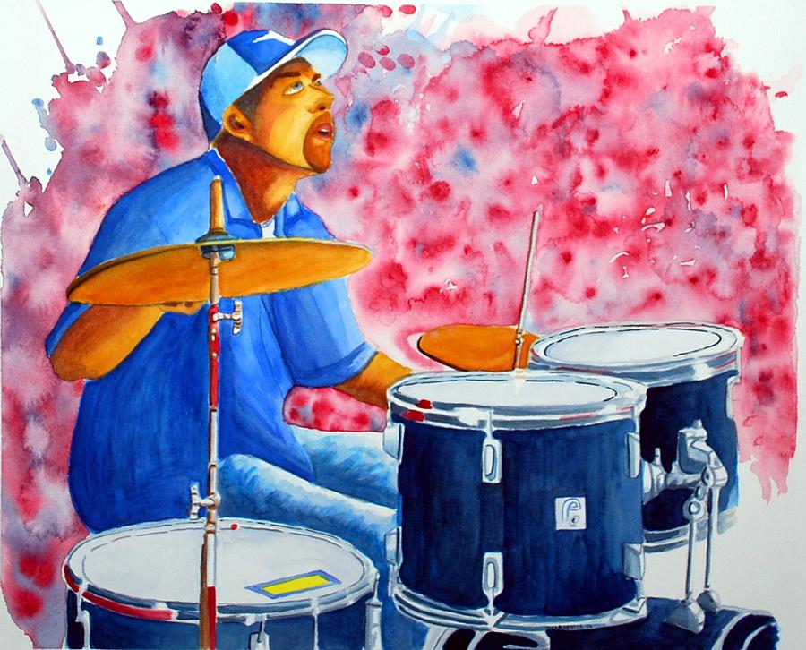 The Drummer Painting by Gerald Carpenter