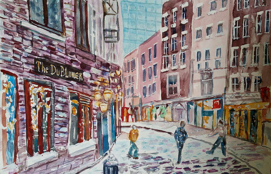 New York City Painting - The Dubliner by Lucille Femine