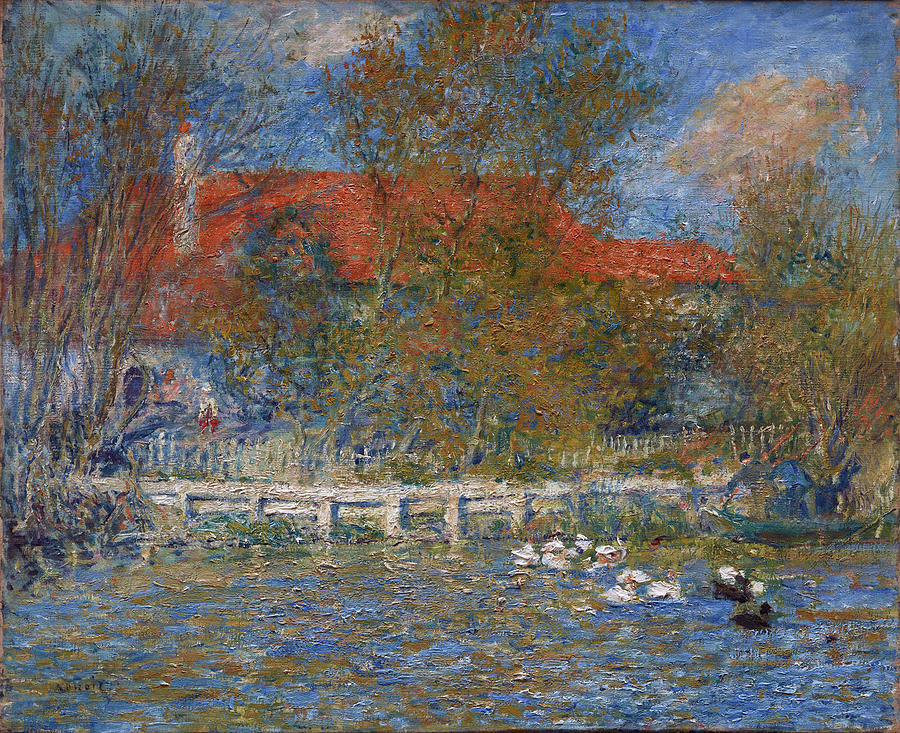 Pierre Auguste Renoir Painting - The Duck Pond by Pierre-Auguste Renoir