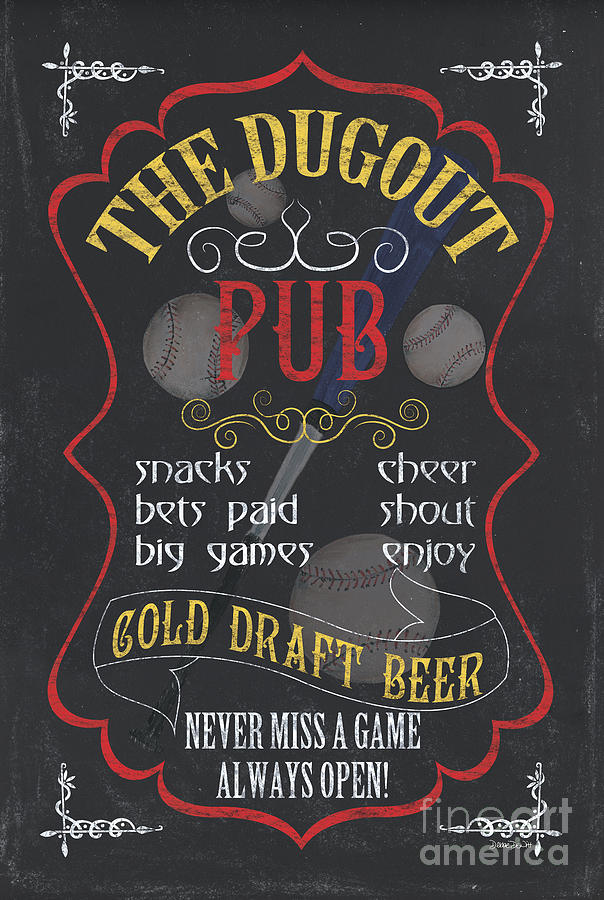 Beer Painting - The Dugout Pub by Debbie DeWitt
