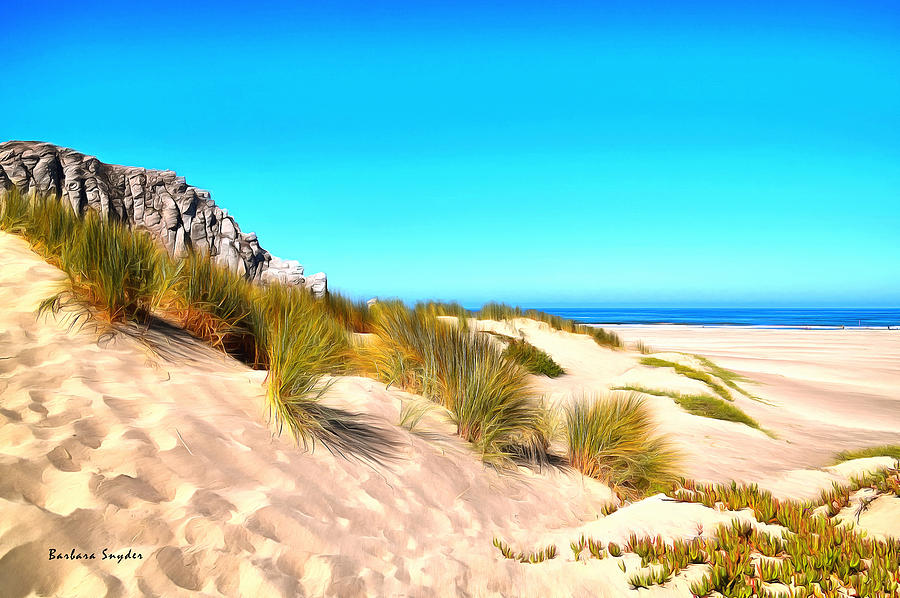 The Dunes At Morro Bay California Painting by Barbara Snyder