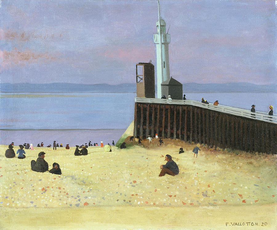 The Dyke at Honfleur Painting by Felix Vallotton