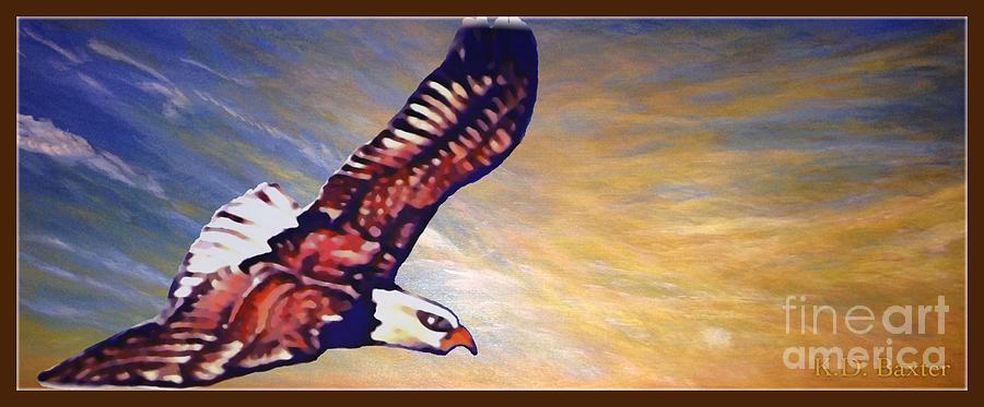 The Eagle or the Great Thunderbird Spirit in the Sky Painting by Kimberlee Baxter
