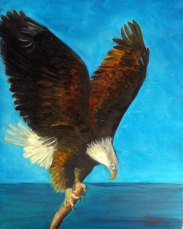 Eagle Painting - The Eagle by Pilar  Martinez-Byrne