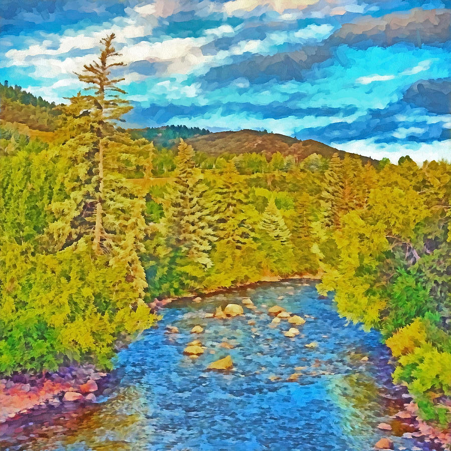 The Eagle River in Early Fall Digital Art by Digital Photographic Arts
