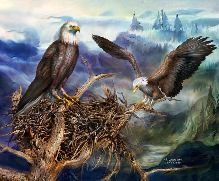 The Eagles Nest Mixed Media by Carol Cavalaris