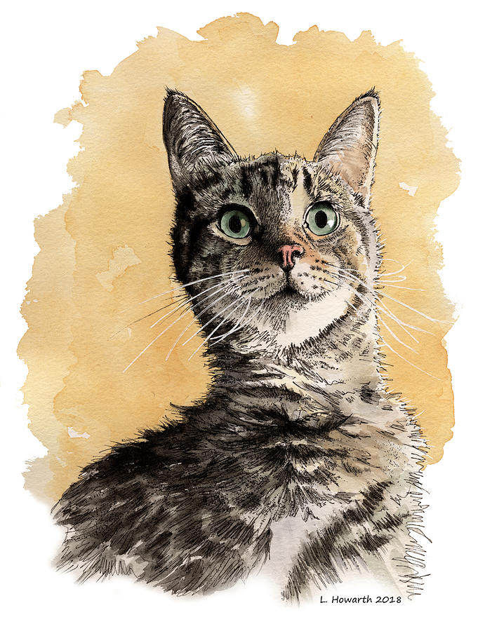 Cat Painting - The Earl of Australia by Louise Howarth