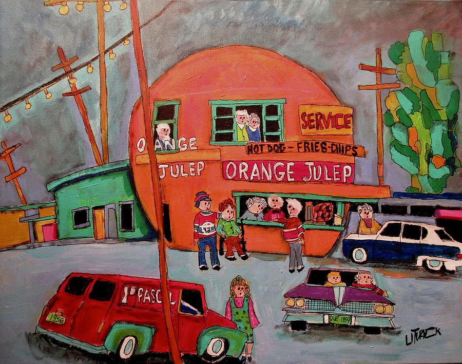 The Early Orange Julep Montreal Painting by Michael Litvack