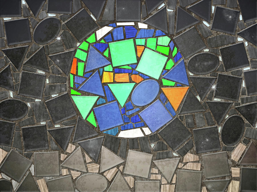 The Earthrise Mosaic Digital Art by Frans Blok