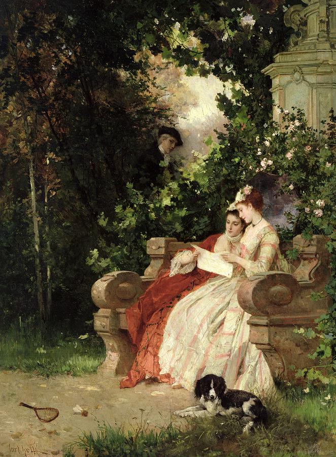 Valentines Day Painting - The Eavesdropper by Carl Heinrich Hoff