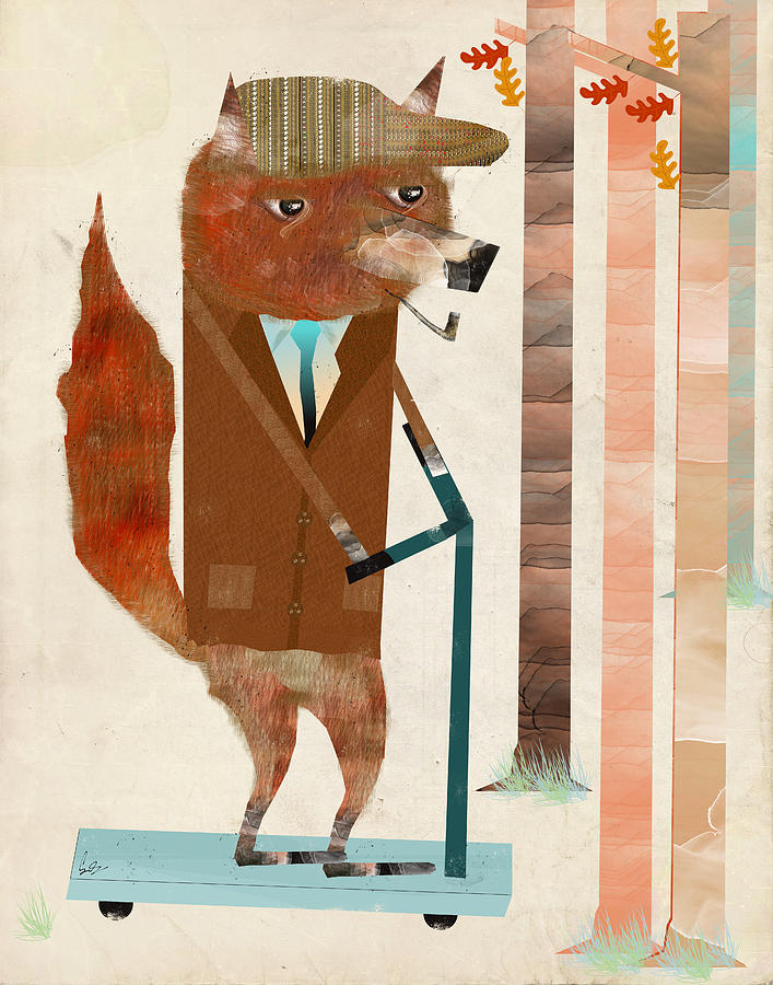 Fox Painting - The Eccentric Mr Fox by Bri Buckley