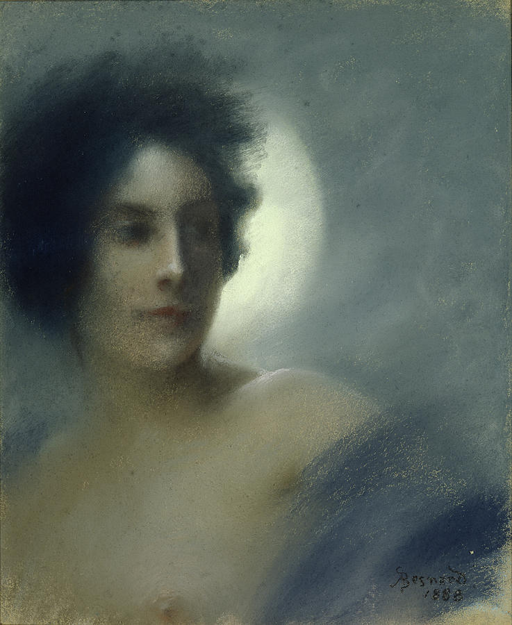 Impressionism Pastel - The Eclipse by Paul Albert Besnard