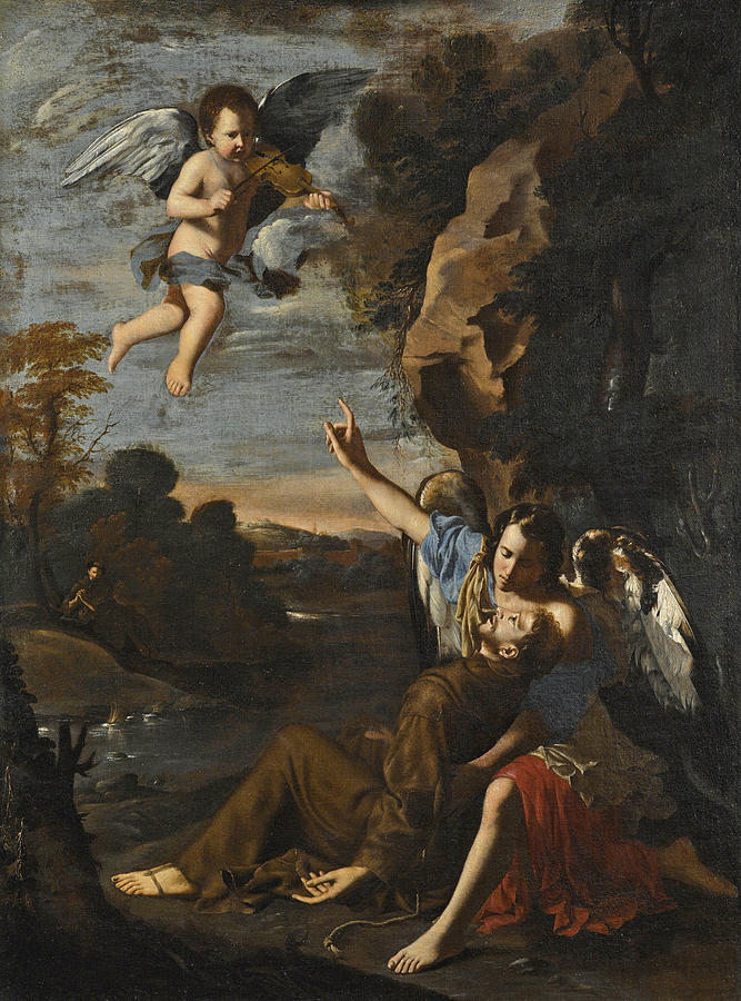 The Ecstasy of Saint Francis Painting by Francesco Cozza