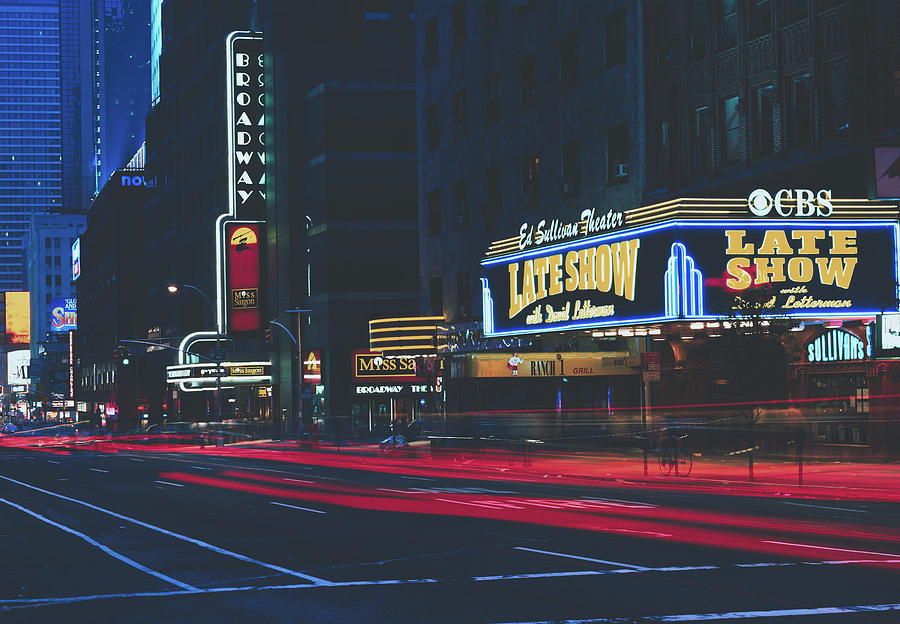 Sunset Photograph - The Ed Sullivan Theatre - New York City by Mountain Dreams