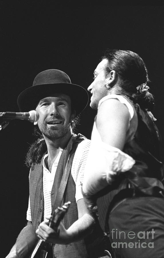 Bono Photograph - The Edge and Bono by Concert Photos